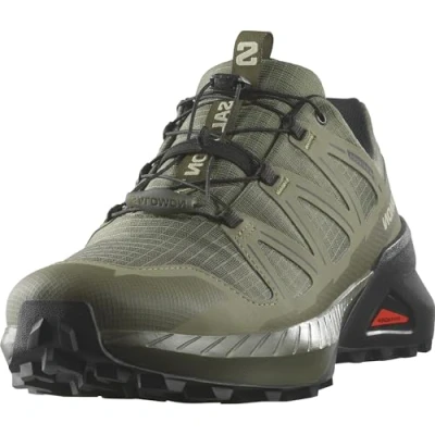 Image of SALOMON Men&#039;s Speedcross Peak Climasalomon Waterproof Hiking Shoe, Olive Night/Deep Lichen Green/Black, 6.5 UK