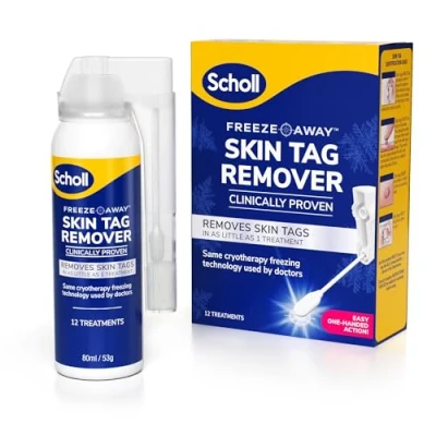 Image of Scholl Freeze Away Skin Tag Removal Kit, Removes Tags in As Little 1 Treatment, Clinically Proven, 12 Treatments