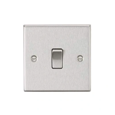 Image of KnightsBridge 10AX 1G Intermediate Switch Square Edge Brushed Chrome