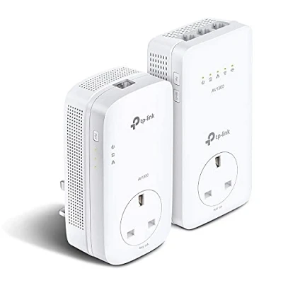 Image of P Link AV1300 Gigabit Passthrough Powerline ac Wi Fi Kit, up to 1200 Mbps WiFi speed, Extender (TL WPA8631P KIT) (Renewed)