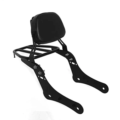 Image of Detachable Passenger Backrest Sissy Bar for Kawasaki Vulcan S 650 VN650 2015 2016 2017 2018 2019 (with luggage rack)