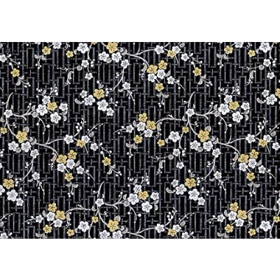 Image of Fablon FAB11764 45 cm x 2 m Roll Oriental, Blossom, Black