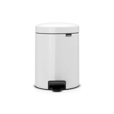 Image of Brabantia 112065 Pedal Bin newIcon with Plastic Inner Bucket, 5 Litre White