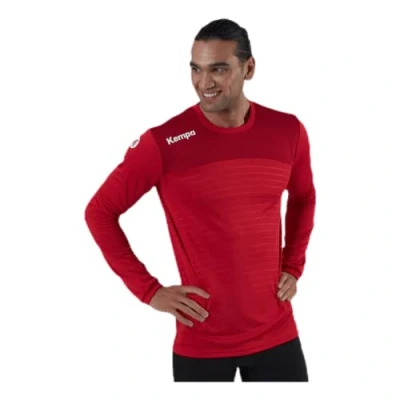 Image of Kempa Emotion 2.0 Long Sleeve Shirt Men&#039;s Longsleeve Red/Chili Red, Small