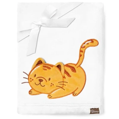 Image of Be Mammy Warm Children Baby Cosy Blanket Gift BE20 168 (White Cat)