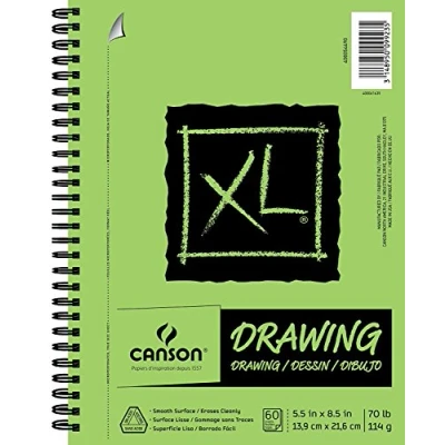 Image of Canson XL Series Drawing, Paper, White, 5.5&quot; x 8.5&quot;