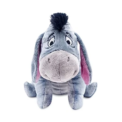 Image of Disney Store Official Eeyore Medium Soft Toy, 40cm/16, Inspired by Winnie the Pooh, Cuddly Toy with Fluffy Mane and Detachable Tail, Embroidered Details, Suitable for All Ages