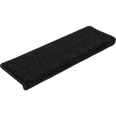Image of vidaXL Carpet Stair Treads 15 pcs 65x21x4 cm Black