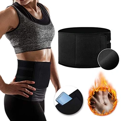 Image of Hually Waist Trimmer, Breathable Trainer Belt, Women&#039;s Slimming Body Shaper Band with Dual Adjustable Belly, Sports Lower Back Support for Men &amp; Women Gym Workout