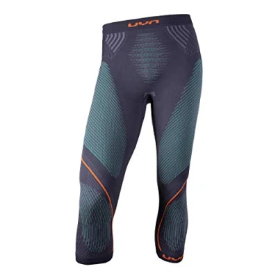 Image of UYN U100045 EVOLUTYON UW MEDIUM Pants Men&#039;s Anthracite/Green/Glossy Orange M