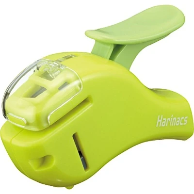 Image of Kokuyo Harinacs Stapleless Stapler, Compact Alpha, Up to 5 Sheets Binding, Green, Japan Import (SLN MSH305G)