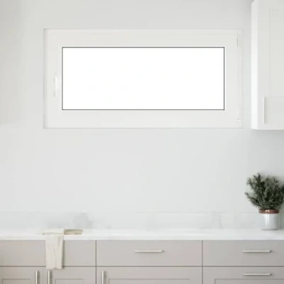 Image of vidaXL RISOR Tilt&amp;Turn Basement Window 120x60 cm White PVC, Double Thermal Glazing, Ideal for Ventilation &amp; Leak Protection in Basements, Garages, Sheds