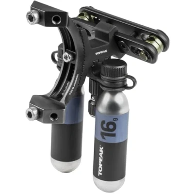Image of Topeak Tri Backup Elite 2 Saddle Bracket for Bottle Cage and Accessories, Unisex Adult, Black, One Size