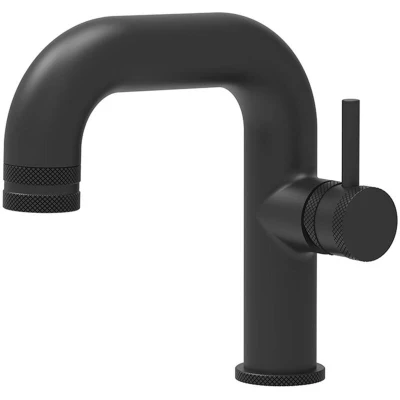 Image of Core Side Lever Mono Basin Mixer Tap Matte Black Orbit