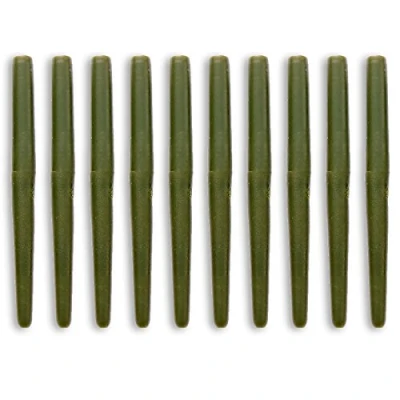 Image of Bank Tackle Anti Tangle Sleeves 35mm Rig Making Carp Fishing Terminal (Green, 20 Pack)