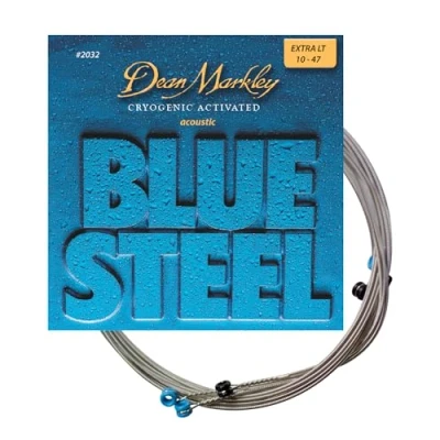 Image of Dean Markley 2032 .010 .048 Blue Steel Cryogenic X Large Acoustic Guitar Strings