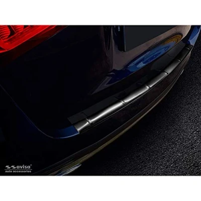 Image of Avisa 2/45218 Black Stainless Steel Rear Bumper Protector Mercedes GLE II W167 2019 &#039;Ribs&#039;