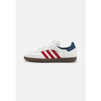 Image of adidas Originals Samba OG Trainers, Size: 3, Core white/team victory red/night indigo Leather
