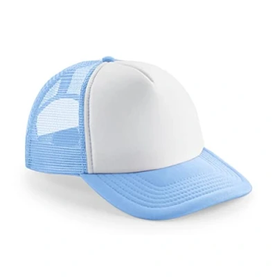Image of Beechfield Unisex B645BSKY WHI Vintage Snapback Trucker Black, One Size