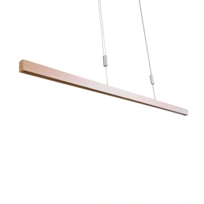 Image of Quitani Nora LED hanging light, natural oak, length 158 cm