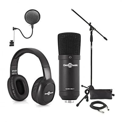Image of Condenser Microphone Bundle XLR Studio Mic Kit for Vocals