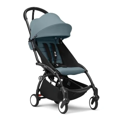 Image of Stokke YOYO Black Frame with 6+ Color Pack (Aqua)