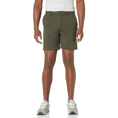 Image of Amazon Essentials Men&#039;s Slim Fit 7 Inch Chino Shorts, Dark Olive, 34W