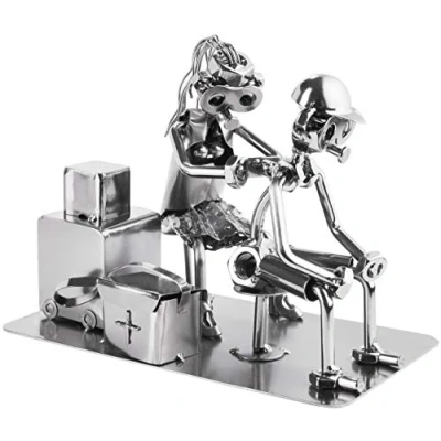 Image of BRUBAKER Screw Man Tattoo Artist Tattooist Handmade Iron Figure Metal Gift Idea for Fans