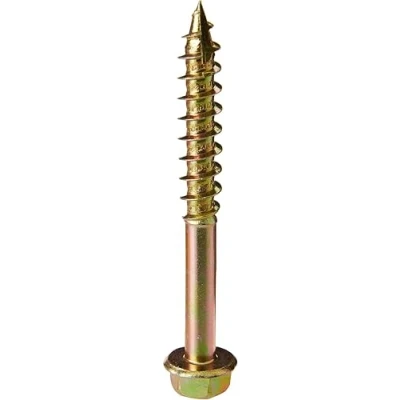 Image of TIMCO Advanced Coach Screw Hex Flange Head Slash Point Yellow 10.0 x 80 Box of 50 (1080SCSY)