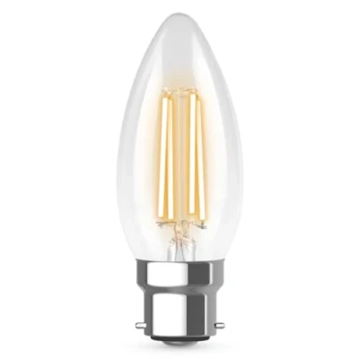 Image of LED 35mm Candle 4.2W (40W eqv.) BC 4000K 220 240V Clear Dimmable Kosnic