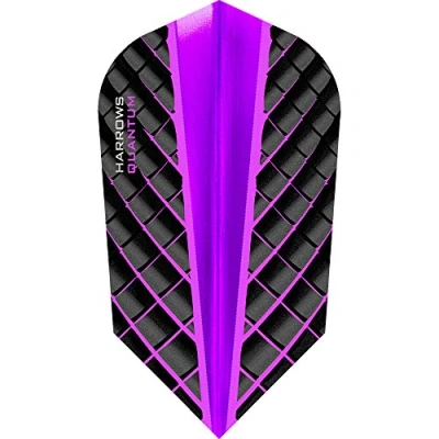 Image of Harrows Quantum Dart Flights 100 Micron Slim 3D Effect 5 Sets (15) (Purple)