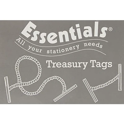 Image of Whitecroft Essentials 27151/10 25 mm Metal Ended Treasury Tags Green (Pack of 100)