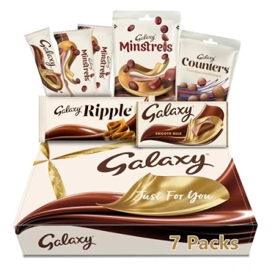 Image of Galaxy Variety Chocolate Hamper Gift Box Smooth Milk Minstrels Counters Ripple