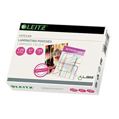 Image of Leitz iLAM A7 125 Micron Glossy Laminating Pouch (Pack of 100)