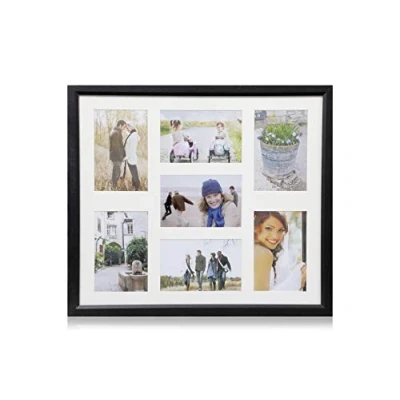 Image of ARPAN 6&quot;x4&quot; Multi Aperture MDF Photo Picture Frame Holds 7 Photos