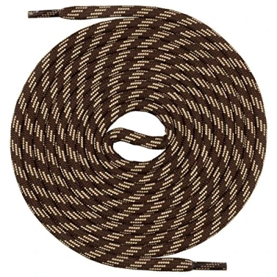 Image of Mount Swiss© Hiking and Work Boot Laces Extra Strong Round Polyester Diameter 5 mm Length 70 220 cm brown brown/beige