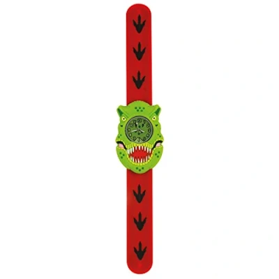 Image of Children&#039;s T Rex Watch by Wild Watches. Silicone Snap on wrap around strap
