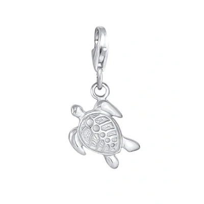 Image of Nenalina 0408312020 Tortoise Carabiner Charm Pendant for Bracelet 925 Sterling Silver, Crystal