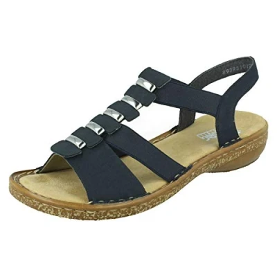 Image of Rieker Women&#039;s 62850 14 Closed Toe Sandals, Blue (Pazifik 14), 6 UK