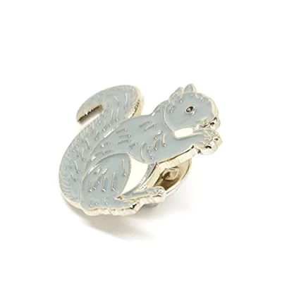Image of Metal Enamel Pin Badge Brooch Countryside Grey Squirrel