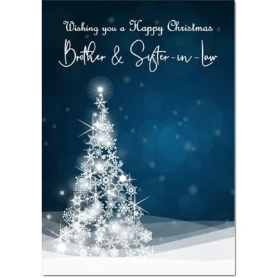 Image of doodlecards Brother &amp; Sister in Law Christmas Card Medium Size with Plain Envelope