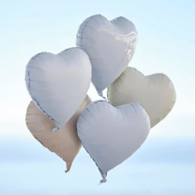 Image of Ginger Ray Heart Shaped Engagement Balloon Bundle Pack of 5, 5