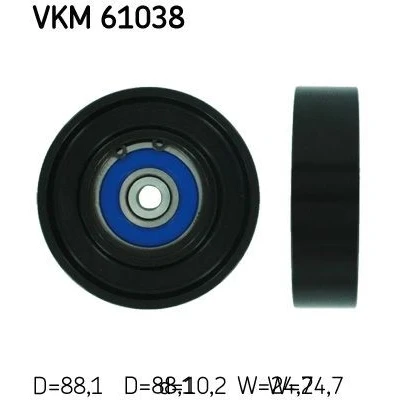 Image of 884410D010 Idler Pulley SKF VKM 61038 TOYOTA: Yaris II Hatchback, I Hatchback