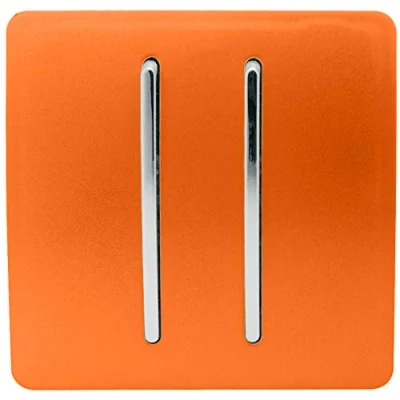Image of Trendi 2 Gang Way 10 Amp Rocker Chrome Light Switch