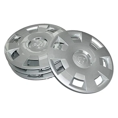 Image of Skoda 5JA071454 4pc Wheel Trims Metis 14 inch for 5Jx14 Steel Wheels Silver