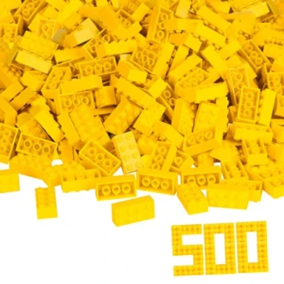 Image of Simba 104118917 &quot;Blox 8 Stud Yellow Building Blocks Set (500 Piece)