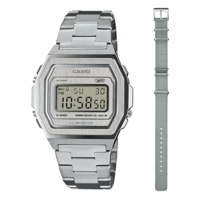 Image of Casio Women&#039;s Digital Quartz Watch with Stainless Steel Strap A1000DN 7ER