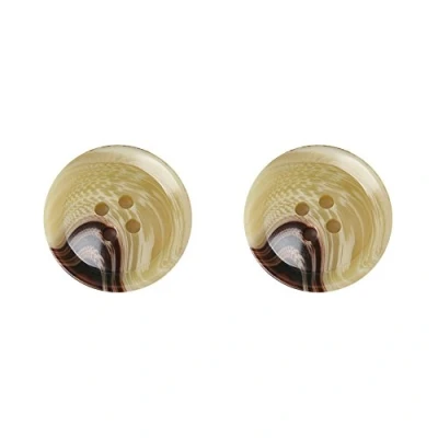 Image of Basic Suit Buttons Resin Round Fasteners Sewing Craft DIY Acessories Pack of 12 Deep Coffee 15mm