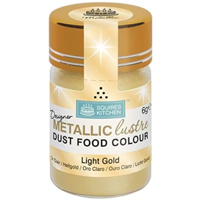 Image of Squires Kitchen Designer Light Gold Metallic Lustre Dust 6g
