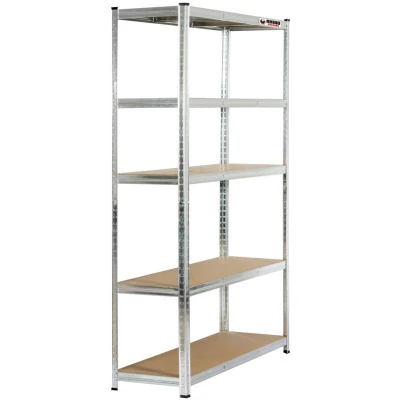 Image of Rhino Racking 10 Bays 5 Tier Heavy Duty Industrial Storage Shelves Galvanised 180x120x40cm